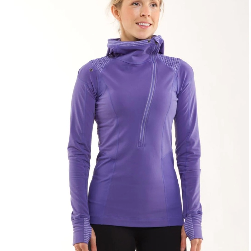 Lululemon Run For It Persian Purple Pullover Hoodie Size 4, EUC